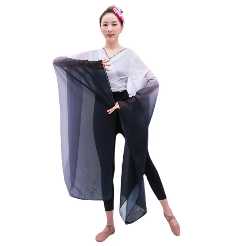 Oude Chinese Kleding Dans Praktijk Kleding Vrouwelijke Klassieke Wijde Mouw Hanfu Tops Yangko Dans Hanfu Kostuums voor Stage