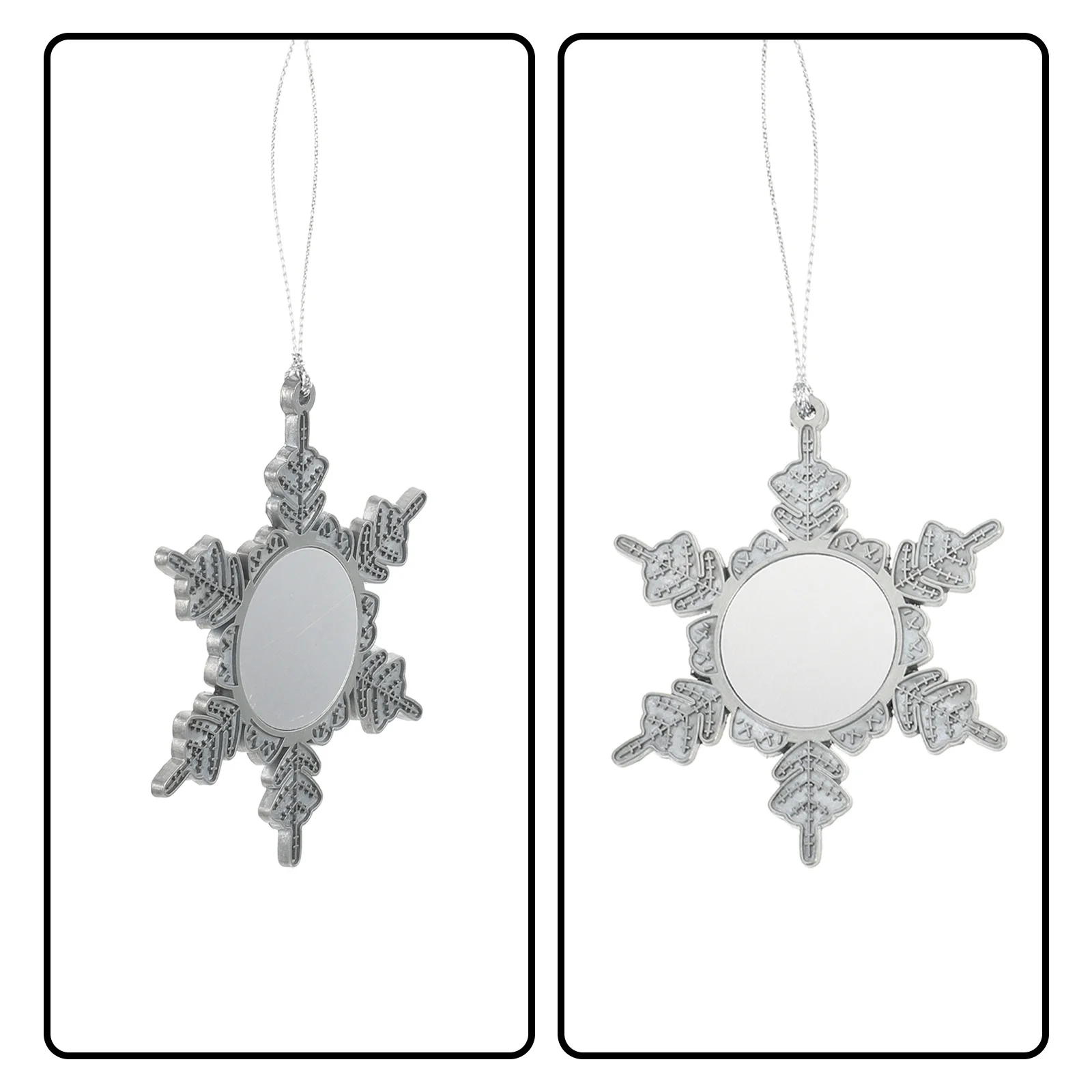

3Pcs Snowflake Design Pendants for Christmas Tree Xmas Decorations Hanging Ornament DIY Heat Transfer Home Party Supplies