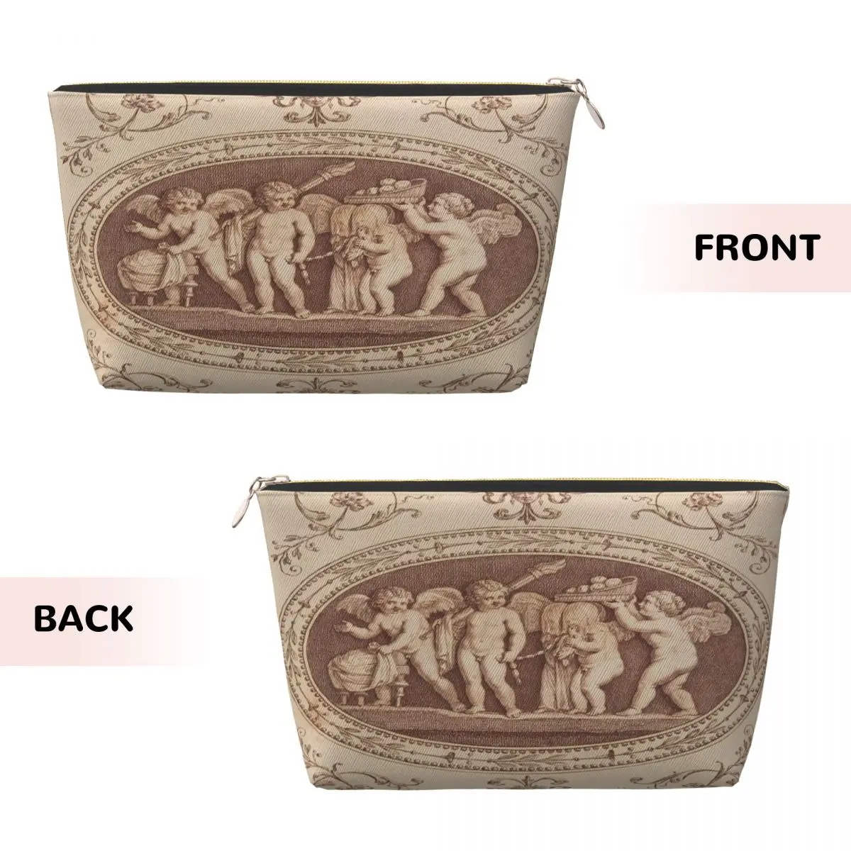 Custom The Marriage Of Psyche And Cupid Makeup Bag Travel Cosmetic Organizer Fashion Renaissance Angels Storage Toiletry Bags