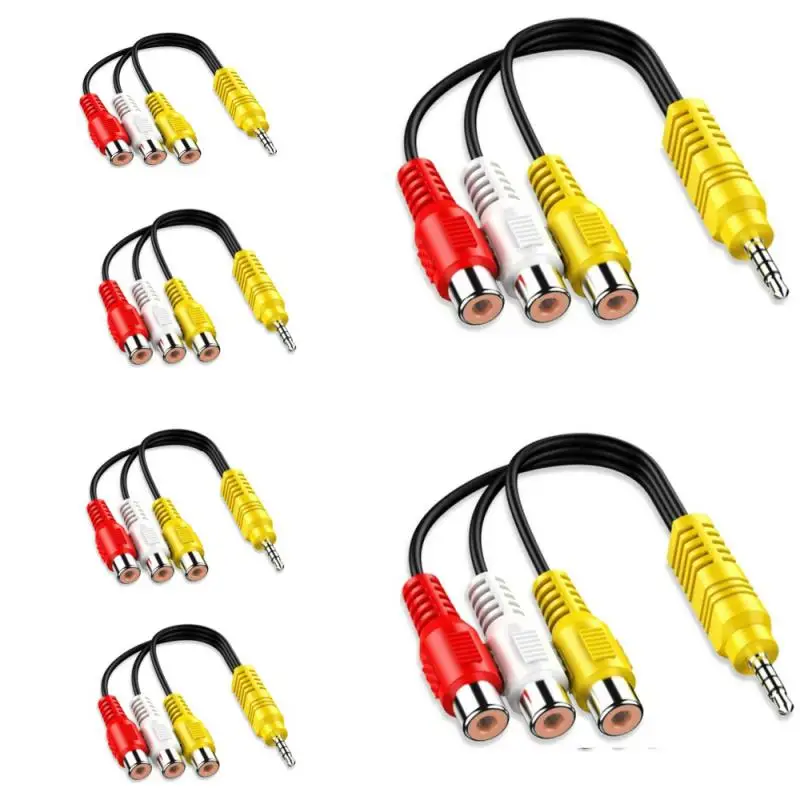 3.5MM To Jack 3 RCA Cable Video Component AV Adapter Cable For TCL TV Red White And Yellow Female