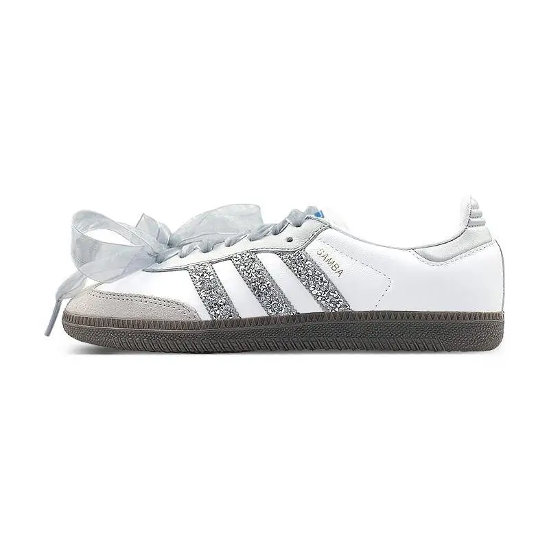 【ปรับแต่ง】adidas Originals Samba Series รองเท้าสเก็ตบอร์ดรองเท้าผ้าใบ Unisex รองเท้า B75806