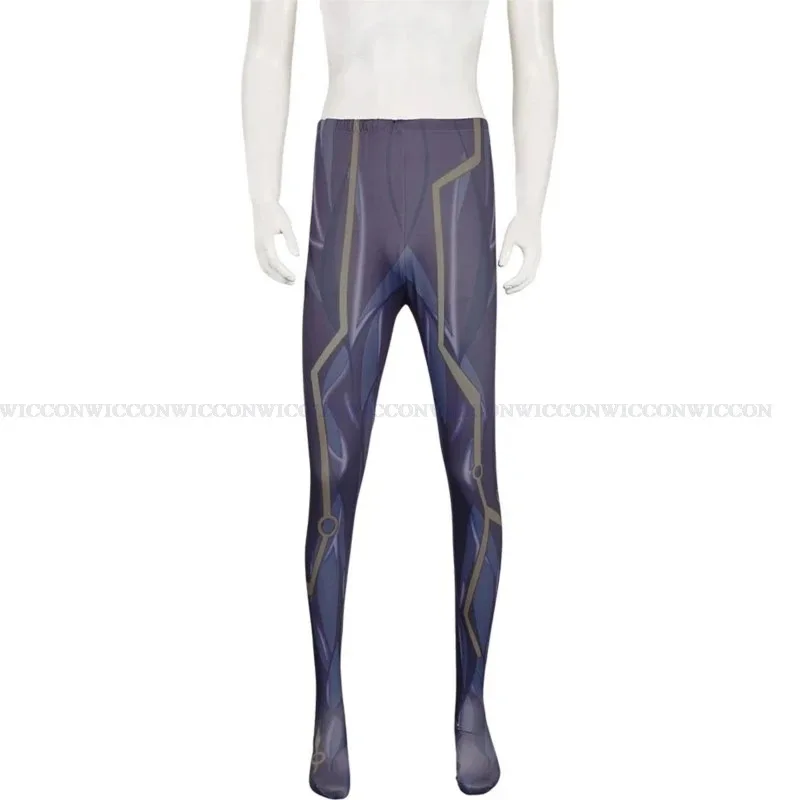 

a7d@Arcane Viktor Cosplay Fantasy Costume Game Adult Viktor White Cape Wig Dark Blue Costume Roleplay Outfit Halloween Carnival