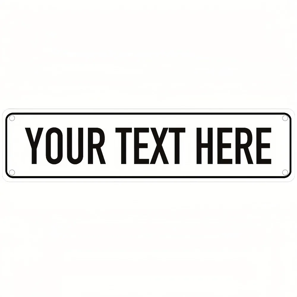 CIFbuy Custom White Aluminum Sign,Personalized Text Wall Decor (Only For Decoration)