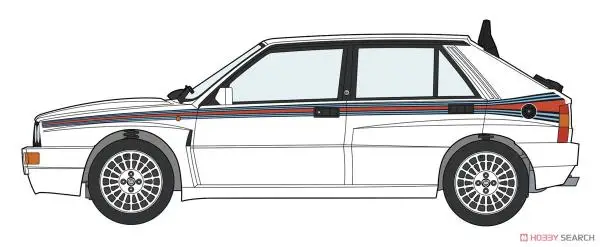 Hasegawa Plastic Assembled Car Model 1/24 Scale Lancia Delta HF Integrale Evoluzione `Martini5 Model Kit 20528