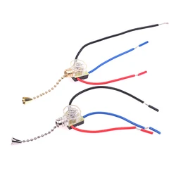 Ceiling Fan Switch Kit 3 Speed 3 Wire Pull Wire Switch With Rope For DIY Accessories Electrical Ratings 3/6A 1000VAC New