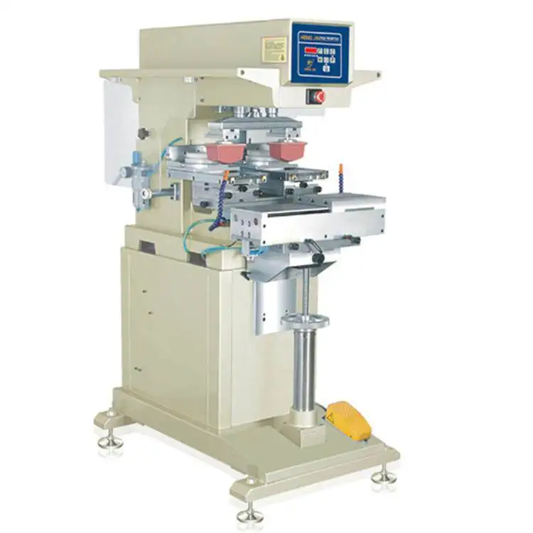 automatic pad printing machine adopts cylinder two-color pad printing machine
