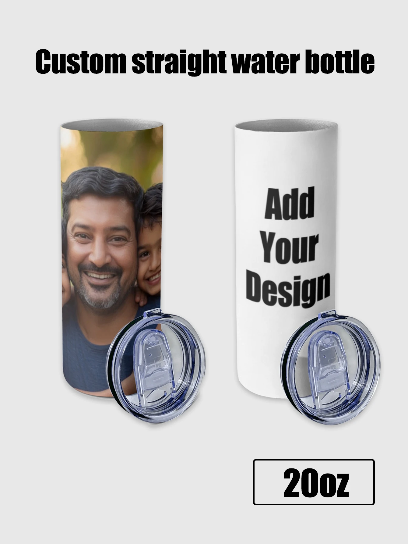 

Custom 20oz Skinny Tumbler with Straw Using Photo Name Custom Tumbler Personalized Cup Custom Tumbler Travel Mug