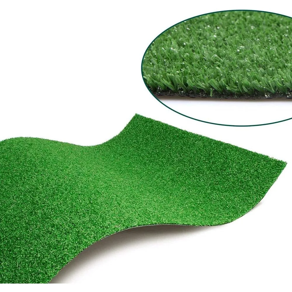 Customized synthetic grass mat 6 feet x 10 feet, landscape pet lawn artificial grass carpet with drainage holes