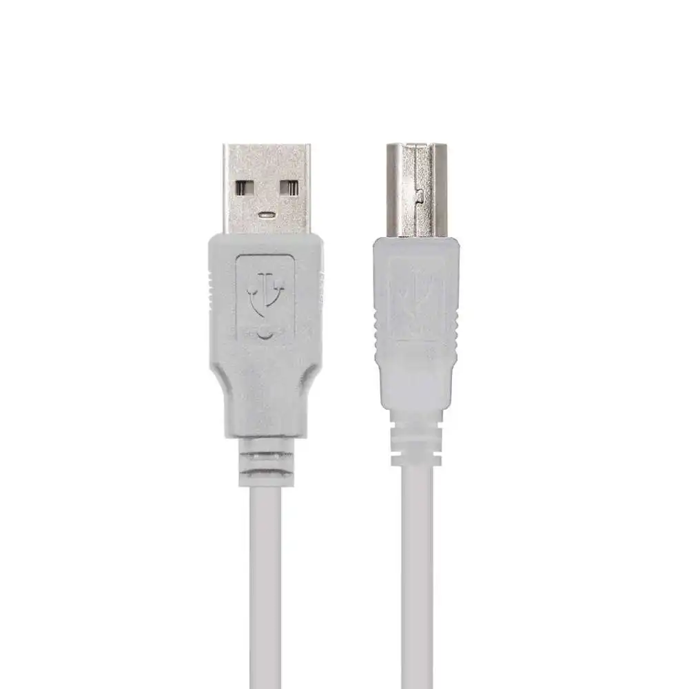 NANOCABLE USB 2.0 Type A to B M/M Printer Cable Beige 10.01.0102-BK 1m Compatible with Canon Epson HP Lexmark Dell