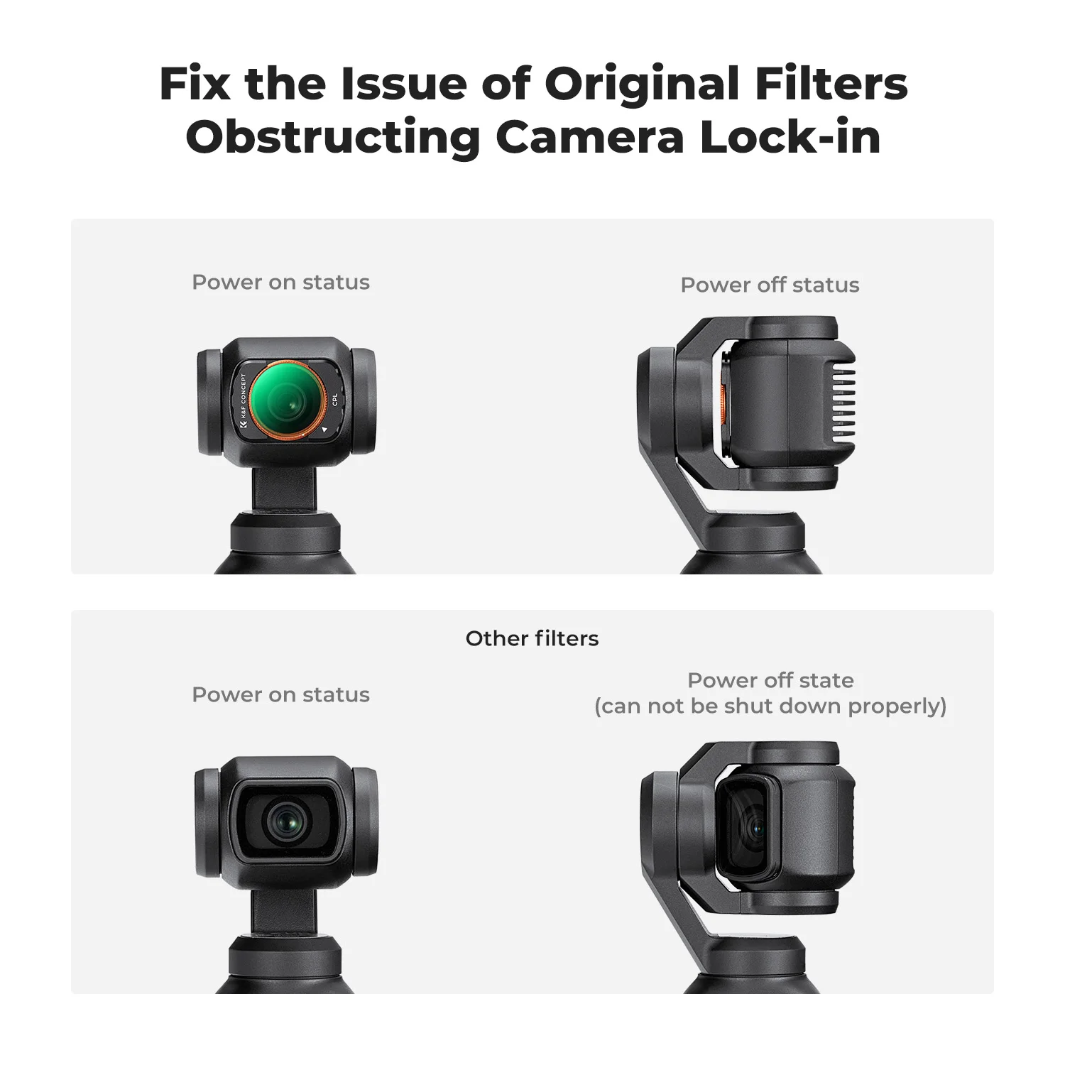 K & F Concept Kit de filtros magnéticos ND CPL (CPL ND16 ND64 ND256)Ultra HD con recubrimientos de 28 capas para DJI Osmo Pocket 3