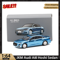 New In Stock Jkm 1:64 Audi A8l Hoshi Sedan Simulation Alloy Micro Diecasting Integrated Car Model Customized Toy Collection Gift