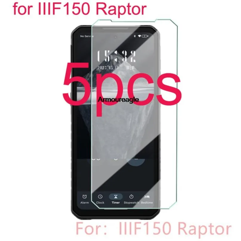 5pcs hd tempered glass guard on for iiif150 raptor clear screen protector thin for iiif 150 raptor 2.5d protective film cover