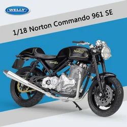 WELLY 1:18 Norton Commando 961 SE Alloy Motorcycle Model Diecast Metal Street Racing Motorcycle Model Simulation Childrens Gifts