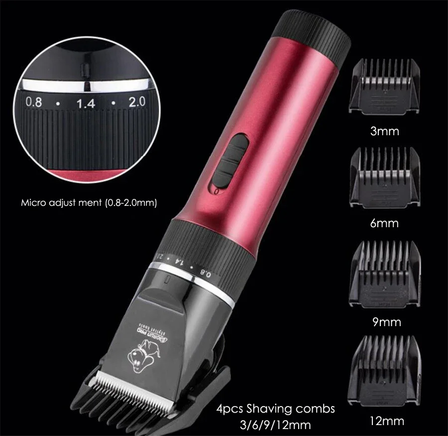 BaoRun P6 P7 المهنية قابلة للشحن الحيوانات الأليفة القط الكلب الشعر المتقلب الكهربائية المقص ماكينة حلاقة مجموعة آلة حلاقة أدوات للعناية الشخصية Vgr