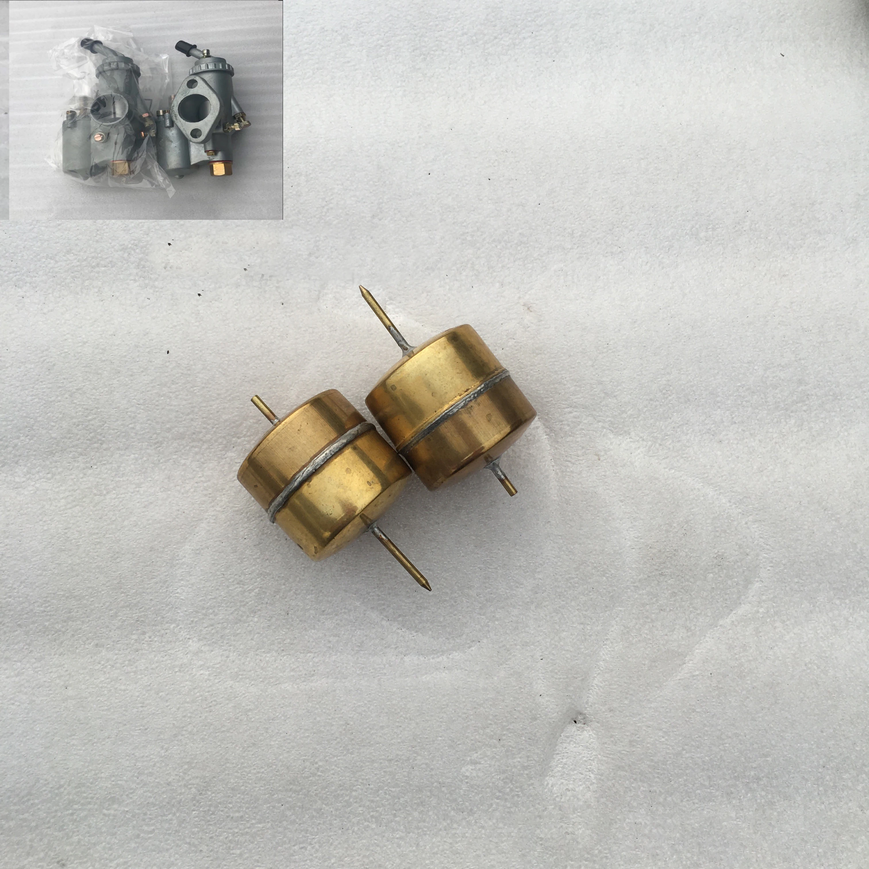 2Pieces URAL CJK750 K750 Motorcycle Carburetor Vintage Brass Copper Floats R71 R75 DNEPR KC750