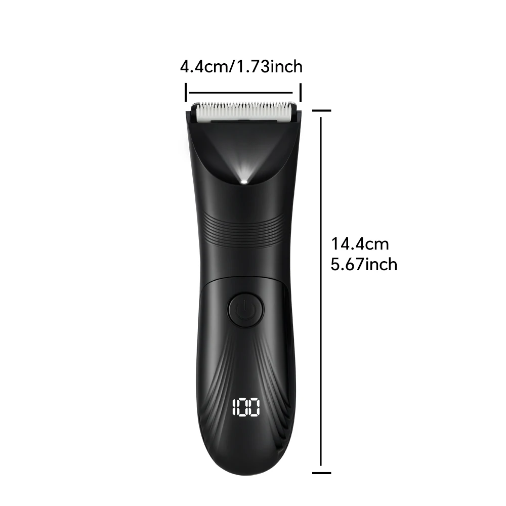 Professional body hair trimmer, LED lighting, intelligent digital display screen, electric shaver beautician, beauty clipper