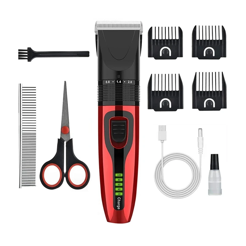 

Dog Clippers Low Noise Professional Dog Grooming Clippers Rechargeable Cordless Quiet Dog Grooming Kit For Dogs Cats Pet