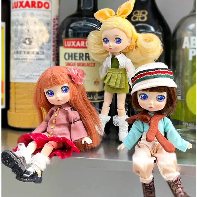 15cm Doll Accessories 40 Joints Movable Body Ob11 Doll Girls Play House Diy Practice Makeup Toys