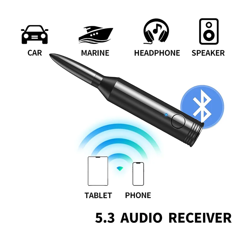 Aux Bluetooth Adapter for Car, Car Bluetooth Audio Receiver Home Stereo Speaker Headphone Bluetooth Car Adapter