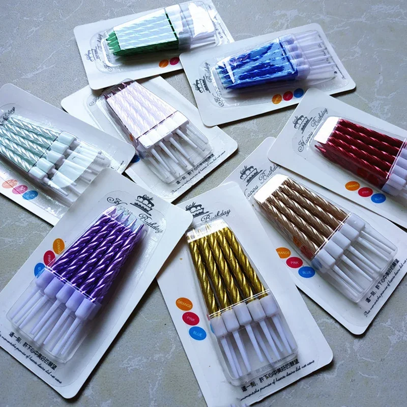 10 Stück Geburtstagsfadenkerze für Kinder, kreatives Backen, Party, Kuchendekoration, ein Jahr, Netz, rot, digital, bunter Bleistift – Detail 1