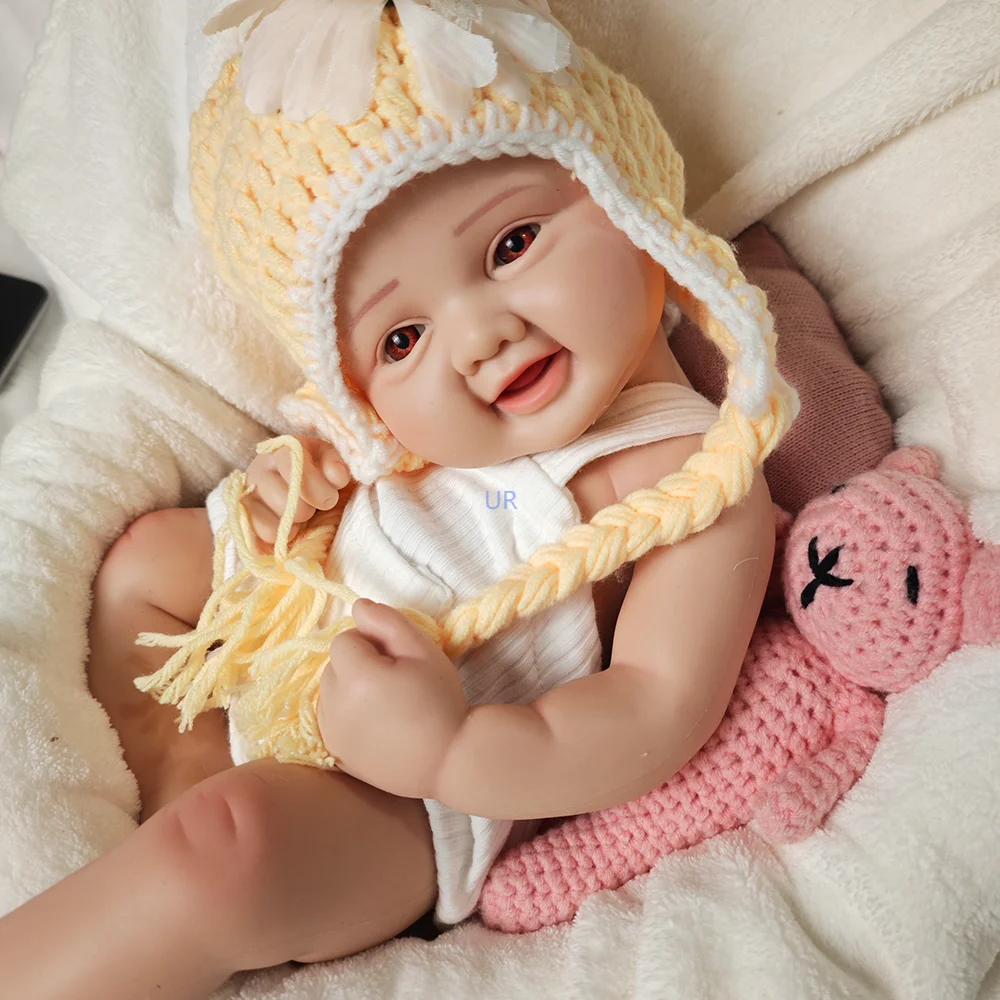 16" handgemaakte geschilderde kunst pasgeboren poppen volledige zachte flexibele siliconen reborn babymeisje siliconen babypop cadeau perfect paascadeau