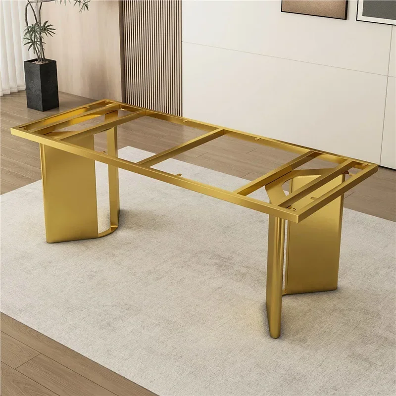 Luxury stone metal legs stainless steel rock slab bracket base light luxury large slab table legs marble dining table table feet