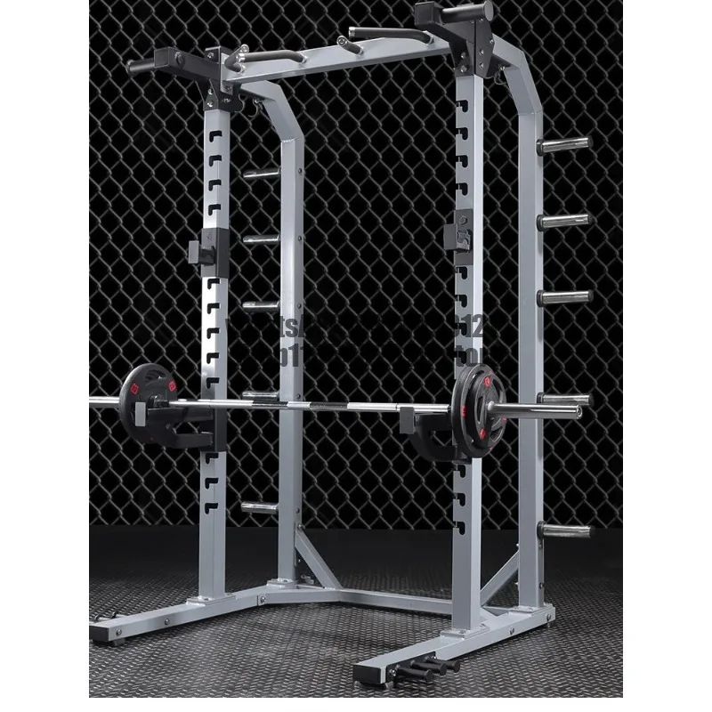 Gym, Hummer frame squat bench press frame, integrated free barbell gantry frame