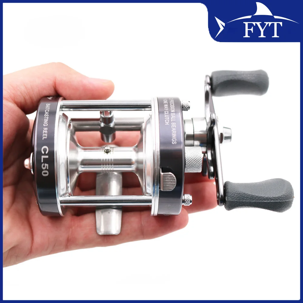 New All Metal Body 3+1 Ball Bearings 8kg Max Drag Cast Drum Baitcasting Reel Super Light Saltwater Fishing Reel CL50 Drum Wheel