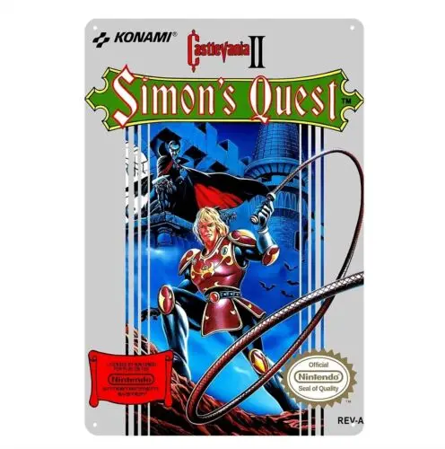 Castlevania Simon's Quest Nes Video Game Metal Poster Tin metal sign 20*30cm