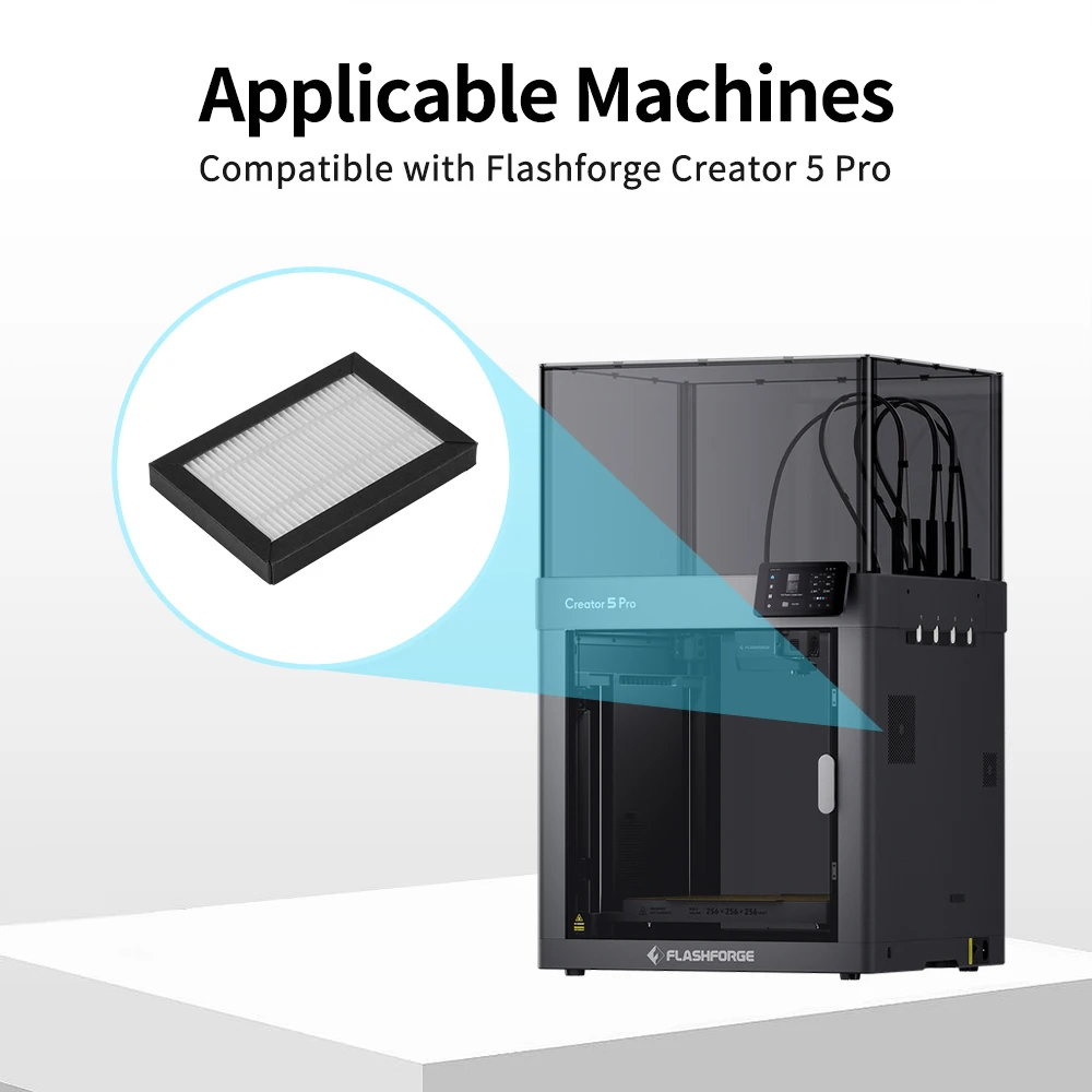 Air Filter For Flashforge Creator 5 Pro G4+ HEPA 13 Layer High Performence Activated Carbon Combo Ultra For C5 3D Printer Parts