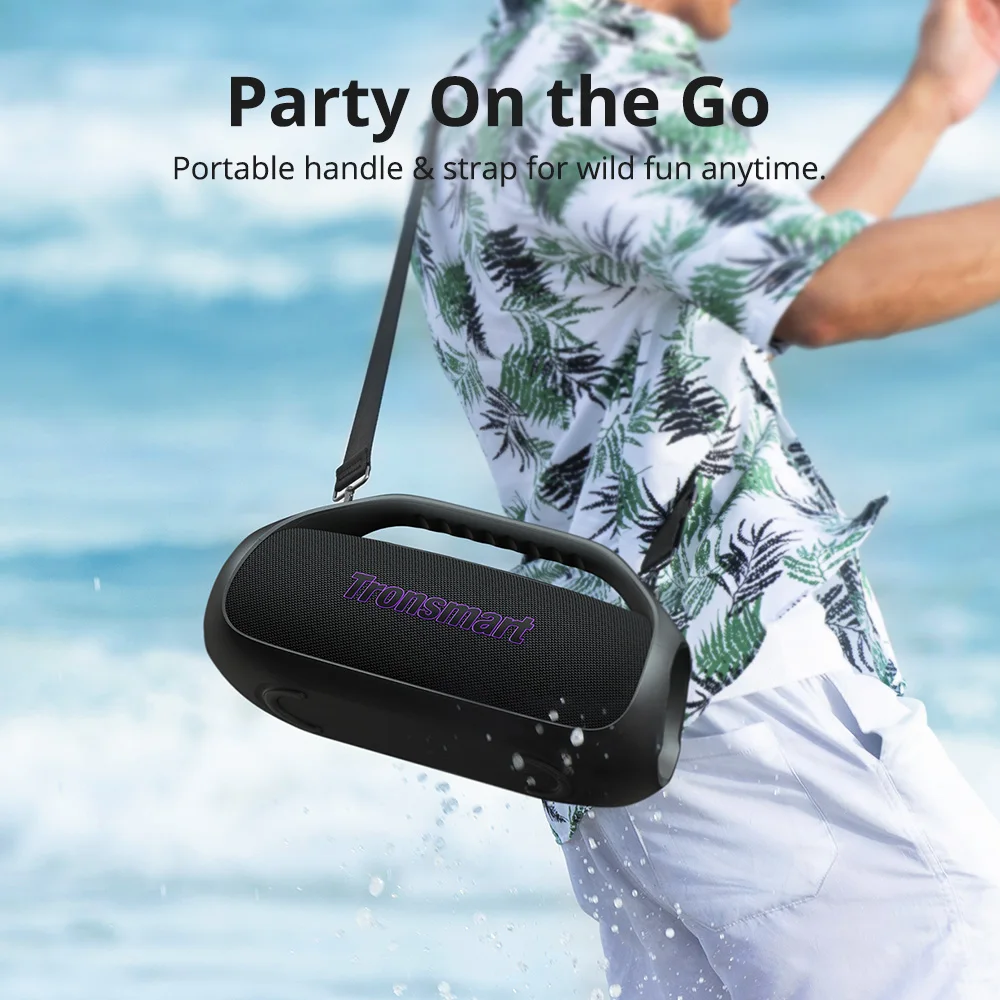 Tronsmart Bang 2 مكبر صوت بلوتوث 90 وات مع وضوح 2.1 قناة، وقت تشغيل 26 ساعة، صوت واضح 105 ديسيبل، مكبر صوت Snyc 100