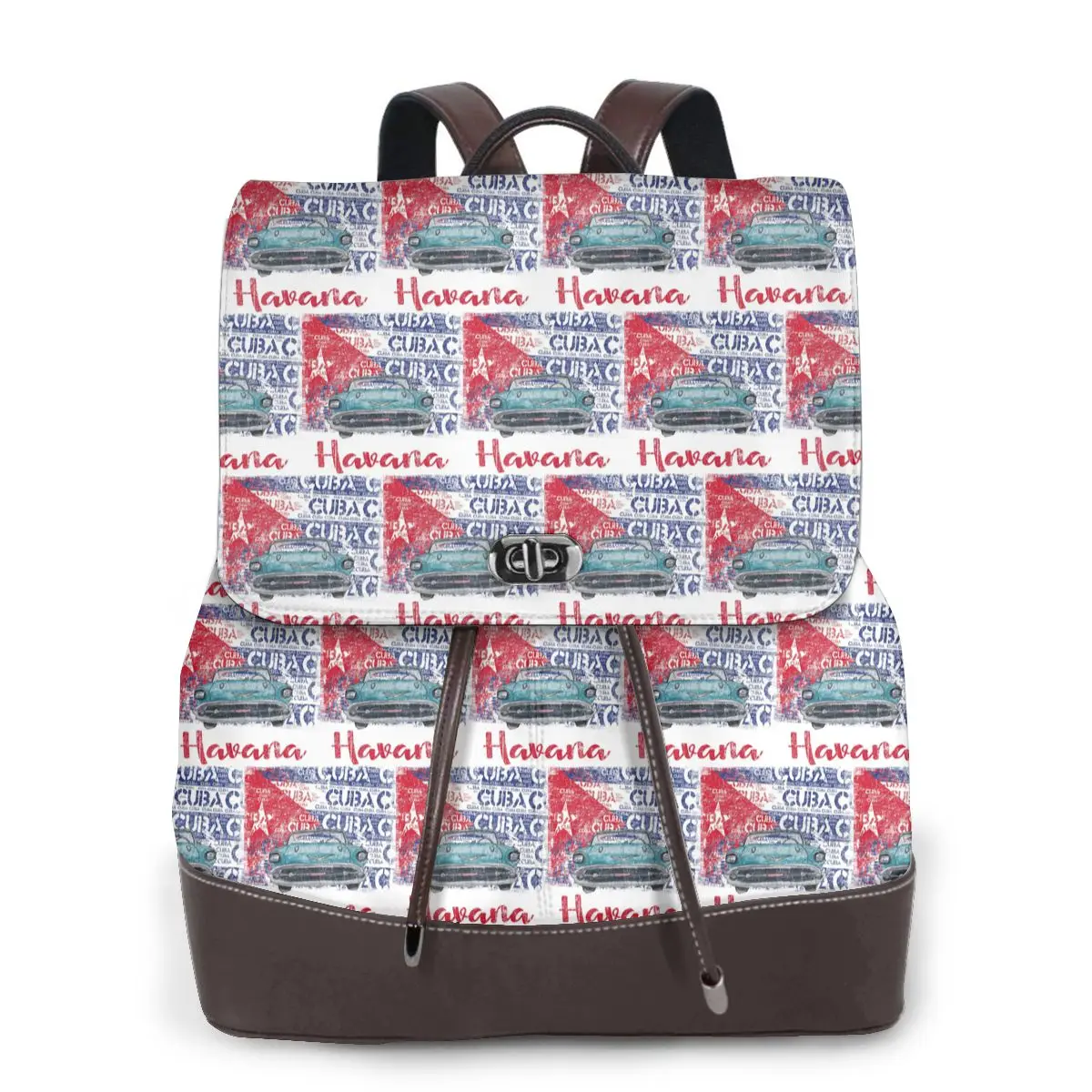 Cuba Cuban Havana Flag Gift Bookbag School Student Bags Hiking Travel Daypack for Women Fashion Derma Backpack