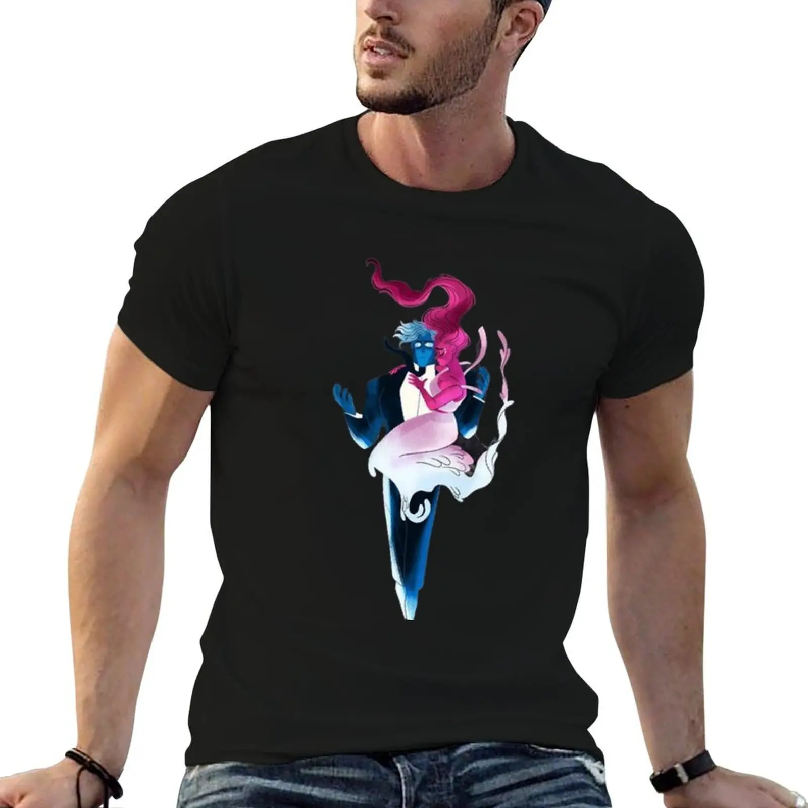 

Lore Olympus Painting love kiss cut lore gift T-Shirt t shirt for man t shirt for man 100 percent cotton T-Shirt