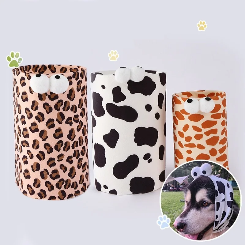 Pet Warm Ear Muffs Dog & Cat Headscarf Dog Puppy Ears Cover Stress Relief Soothing Emotions Head Cover