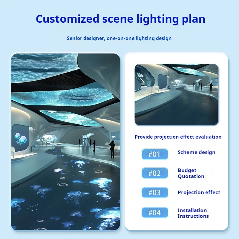 แบบไดนามิกลอยธงโปรเจคเตอร์แสงปรับแต่ง LED ตกแต่งสําหรับร้านค้าสวนสาธารณะกิจกรรมลอยเงาแสงโปรเจคเตอร์