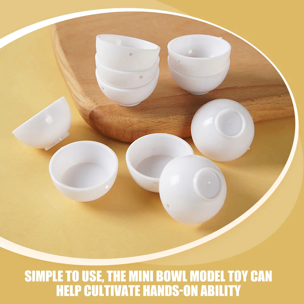 18 Pcs Miniature Food and Play House Tableware Decoration Dolls Bowl Dish Bowls