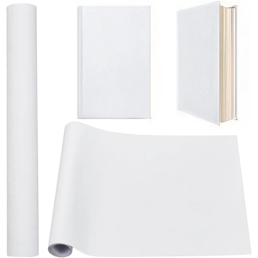 51 x 11.8 Inch White Book Cloth Paper Backed Book Cover Suede Fabric Surface Bookbinding Book Cloth for Book Binding Supplies