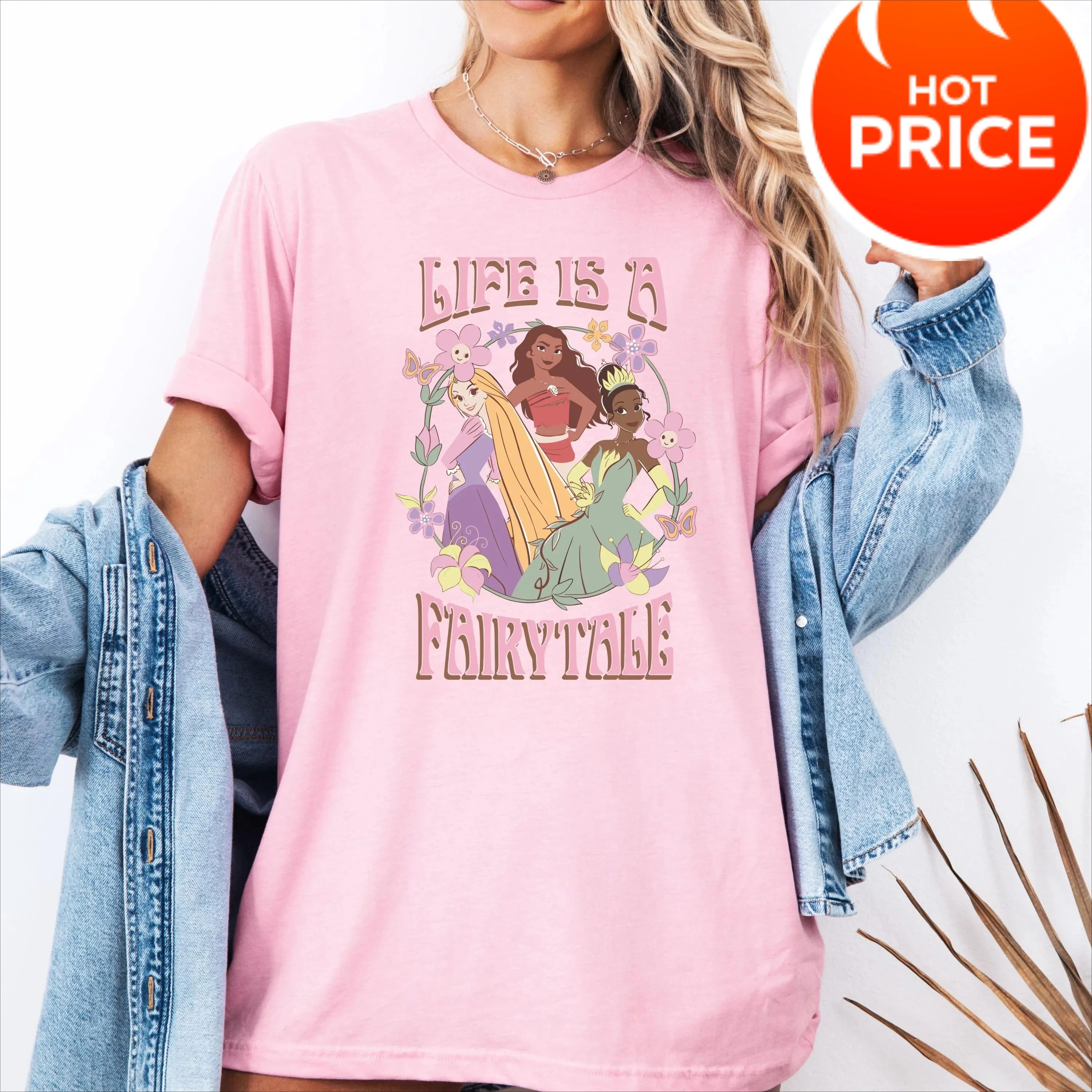 Princesa moana rapunzel tiana camisa a vida é uma camisa de conto de fadas disney princesa camisa princesa disney amigos t