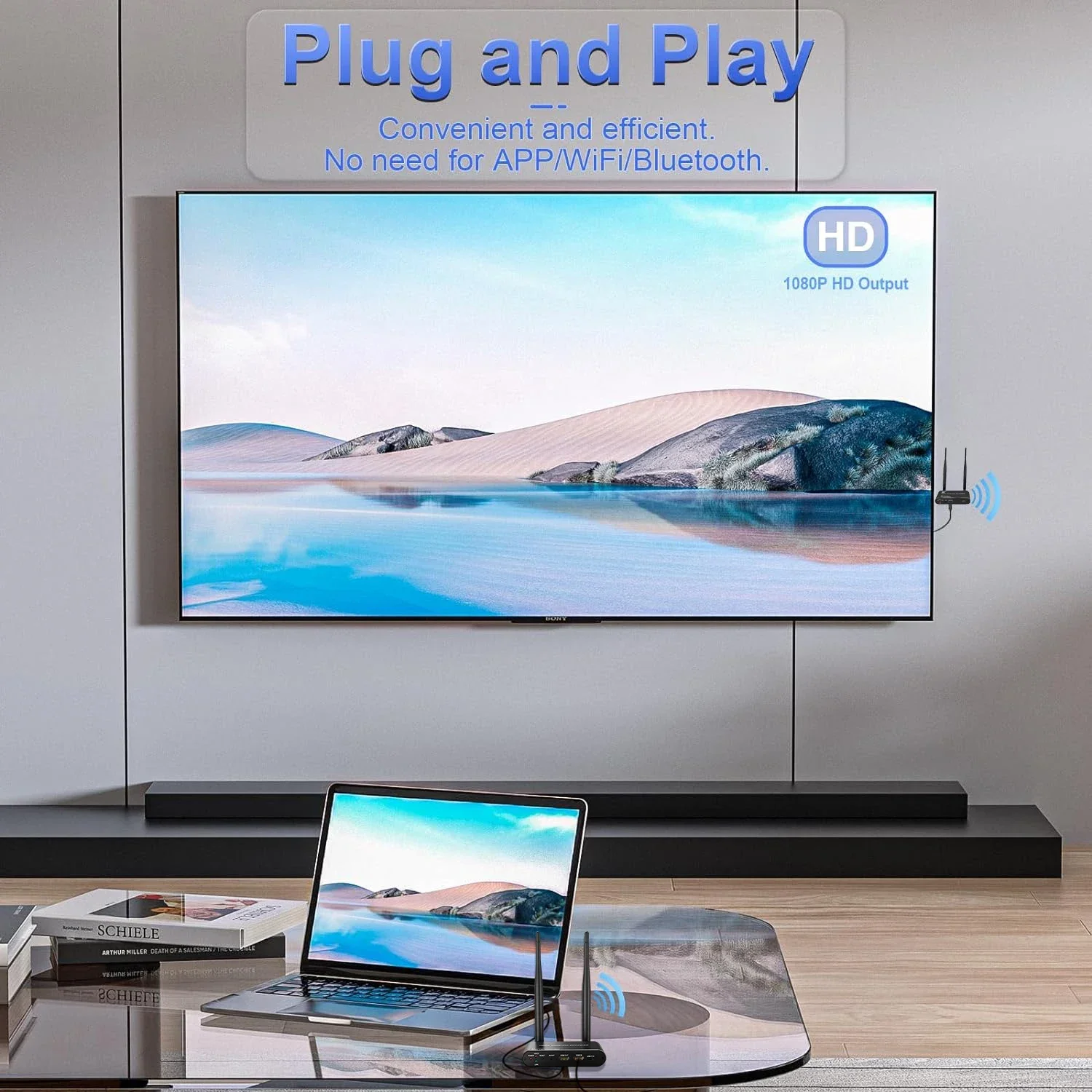 200m Wireless Video Transmission System HDMI Extender 4K Display Adapter Video Transmitter and Receiver for Camera Laptop To TV