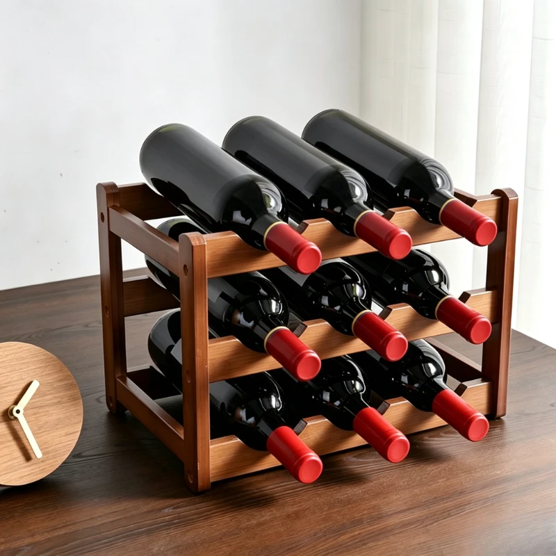 Desktop Wine Rack Household Multi-layer Wine Holder Multi-bottle Display Stand Wine Cabinet Ornament