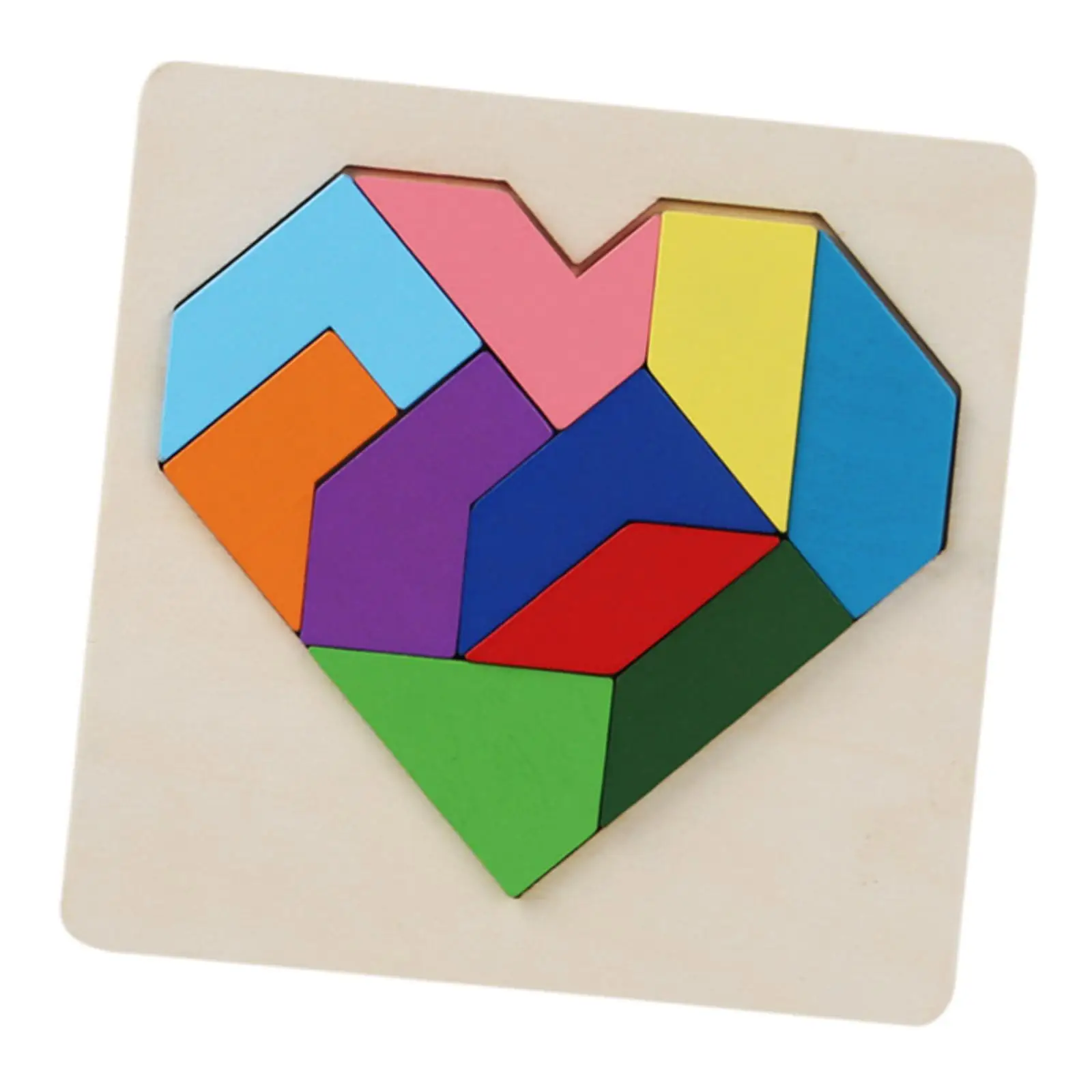 Wooden Tangram Puzzle Fun Game for Children Boys Girls Preschool