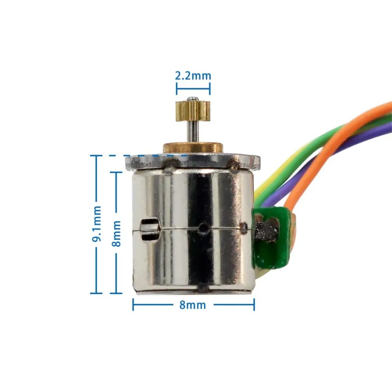 Xuro 10er-Pack 8-mm Mini Schrittmotor – 2-phasig, Produktbild-Vorschau 3