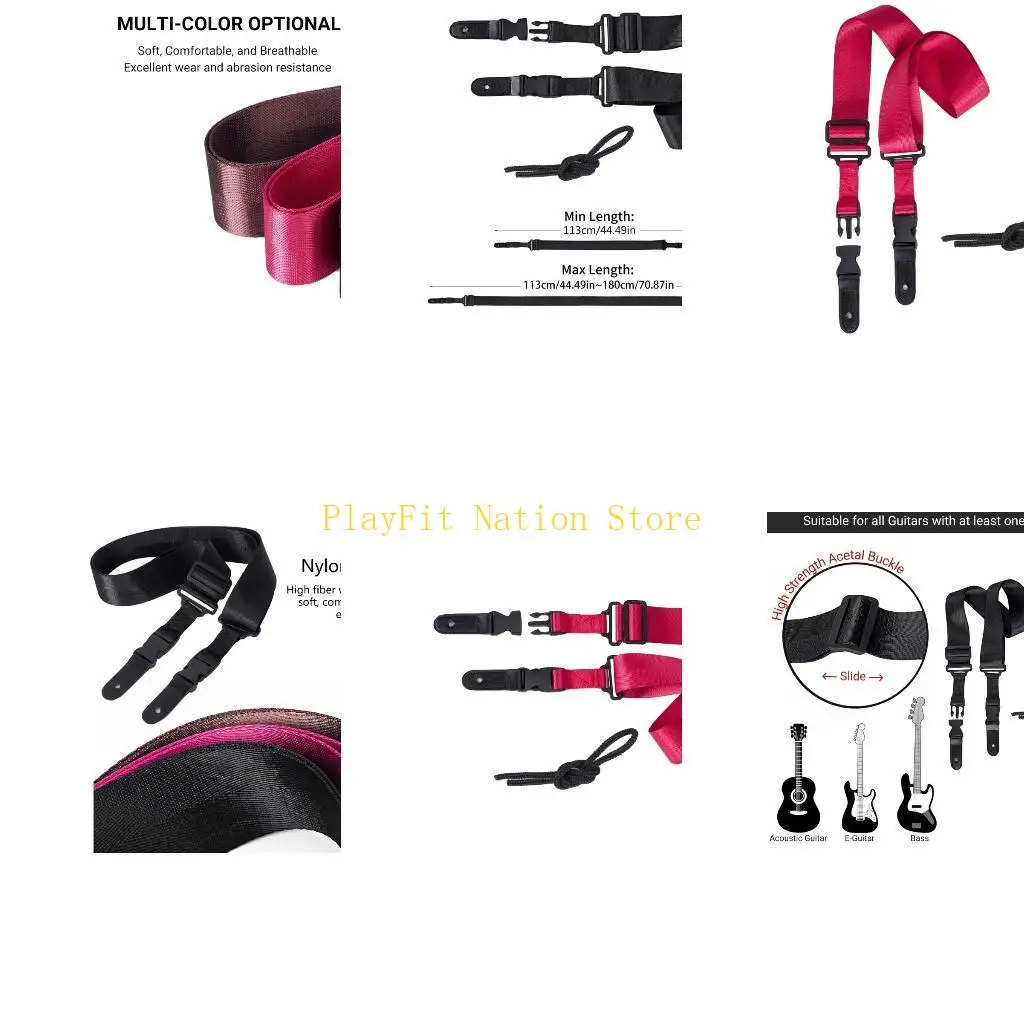 

242F Guitar Strap with Quick Release Clips Length Adjustable Guitar Belt Easy to Use