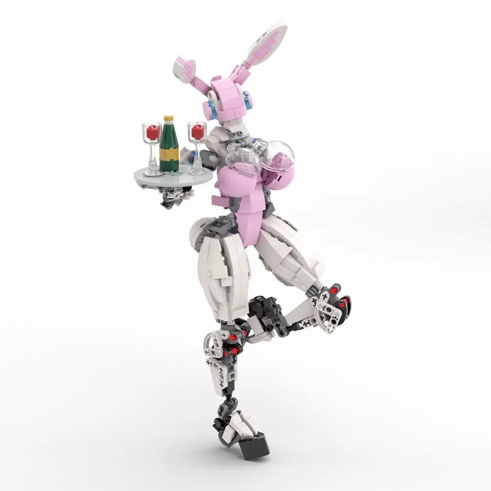 

Pink Rabbit Robot 468 Pieces from TV Series Building Toys Set MOC Build