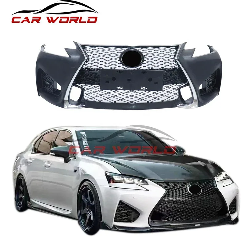 

Заводской хит продаж, передний бампер для GS до GSF PP 2016 года, пластик без цвета, качество происхождения, автомобильный бампер для 2017-2018 GS