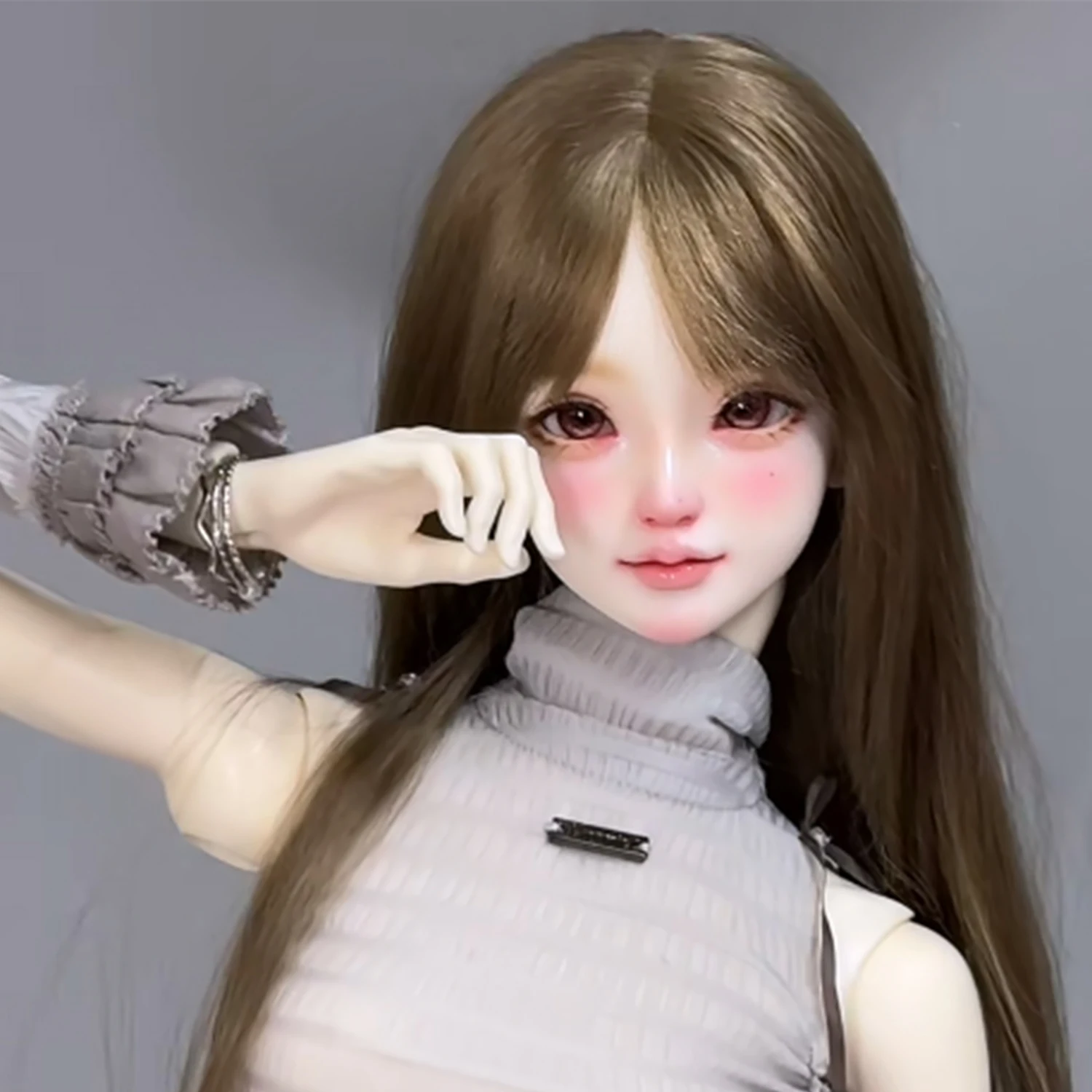 SmileMei-Cabeza de muñeca articulada con bola, figura de resina hecha a mano 1/3, esculpida sin pintar, sin cerrar, Faceup