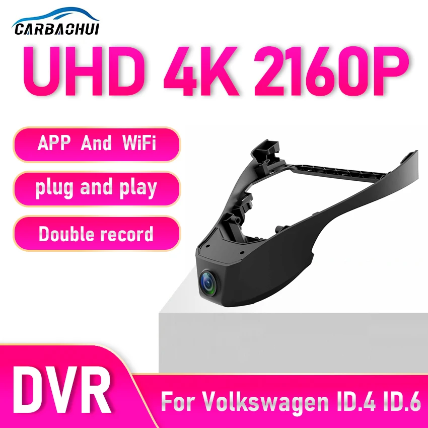 Dash Cam For Volkswagen ID.4 ID4 ID 4 ID.6 ID6 ID 6 AWD Pro S X GTX Plus CROZZ CROSS,Original Design Ultra HD DVR, Built-in WiFi