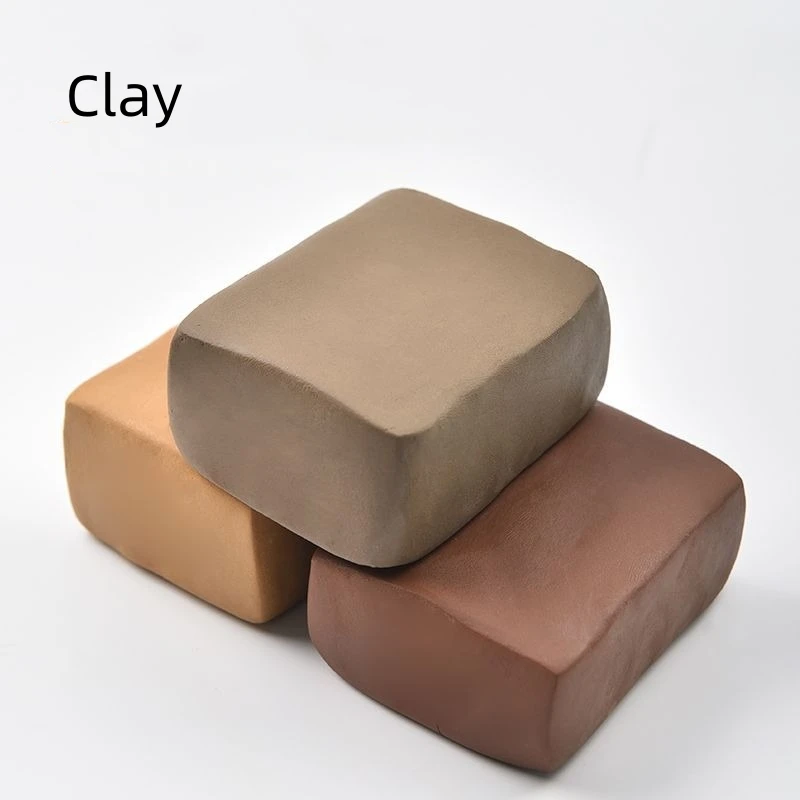 500g/Pack Ceramic Clay DIY Manual Mud Sculpture Porcelain Soil Pottery Training Baking White Clay High Firing Temperature 1000℃