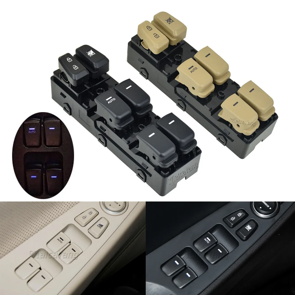 Black/Beige with blue light Power Window Switch For Hyundai Sonata 2011-2015 93570-3S000RY 93570-3S000 935703S000 935703S000RY