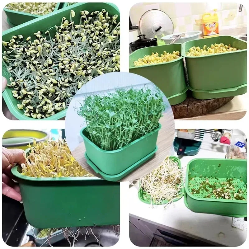 HOT Plastic Grow Nursery Pots Vegetable Soilless Nursery Trays Seed Germination Tray Seedling Sprout Plate Garden Supplies